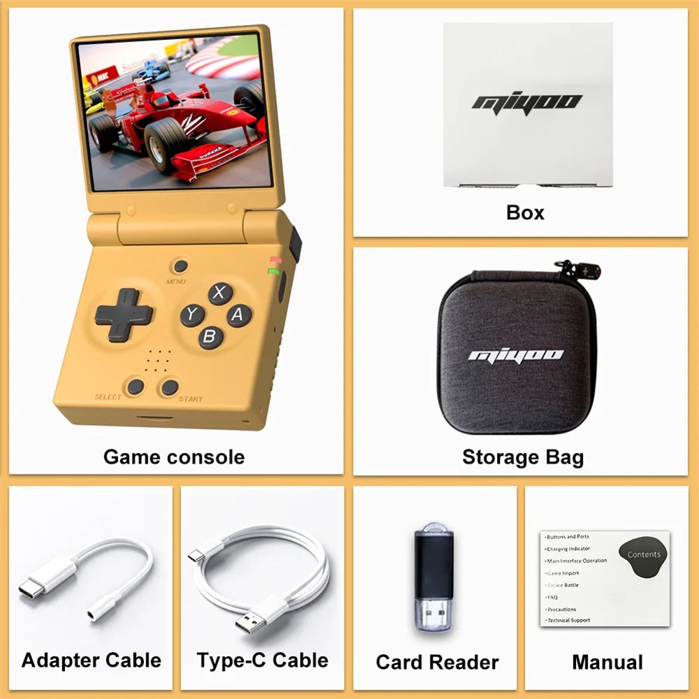 MiyooMini+ Retro Handheld Console 2.8" IPS Linux-based retro gaming OS (OnionOS community firmware) 64GB | iGameConsole 2026 Premium | Supports GBA SNES PS1 1000+ Preloaded Games Plug and Play | Back to School Gift for Retro Gamers Adults Collectors