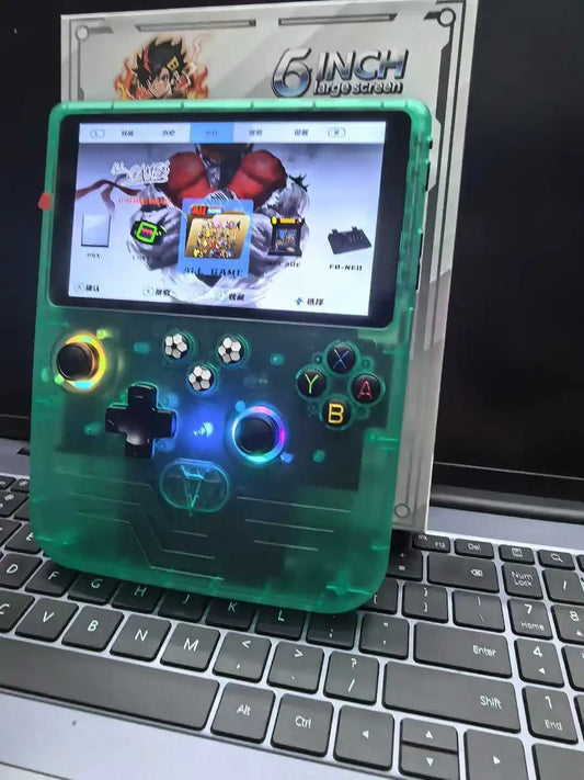 iGameConsole R60max Retro Handheld Console 6" IPS Linux-based retro gaming OS (ArkOS community firmware) 128GB | iGameConsole 2026 Premium | Supports GBA SNES PS1 N64 PSP Preloaded Games Plug and Play | Back to School Gift for Kids Adults Dad