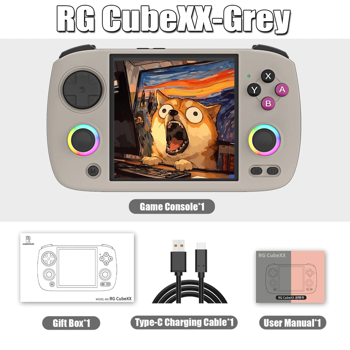 Anbernic Retro Handheld Console 3.95" IPS Linux-based retro gaming OS 64GB | iGameConsole 2026 Premium | Supports GBA SNES PS1 1000+ Preloaded Games Plug and Play | Back to School Gift for Kids Adults Dad | WiFi Enabled | Online Multiplayer