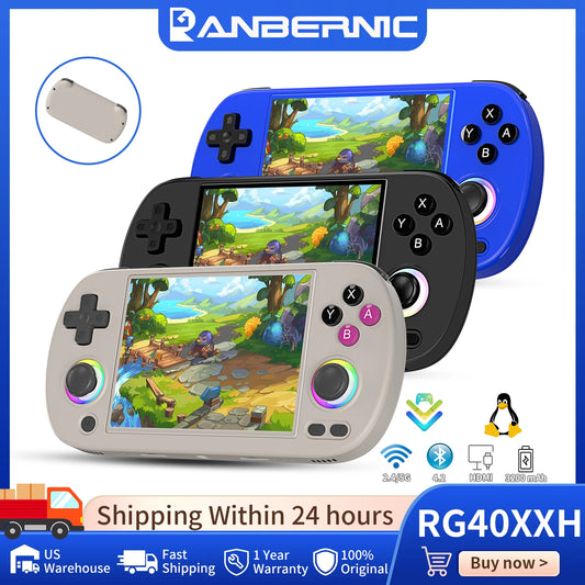 RG40XX Retro Handheld Console 4" IPS Linux-based retro gaming OS (muOS community firmware) 64GB | iGameConsole 2026 Premium | Supports GBA SNES PS1 5000+ Preloaded Games Plug and Play | Back to School Gift for Retro Gamers Adults Collectors
