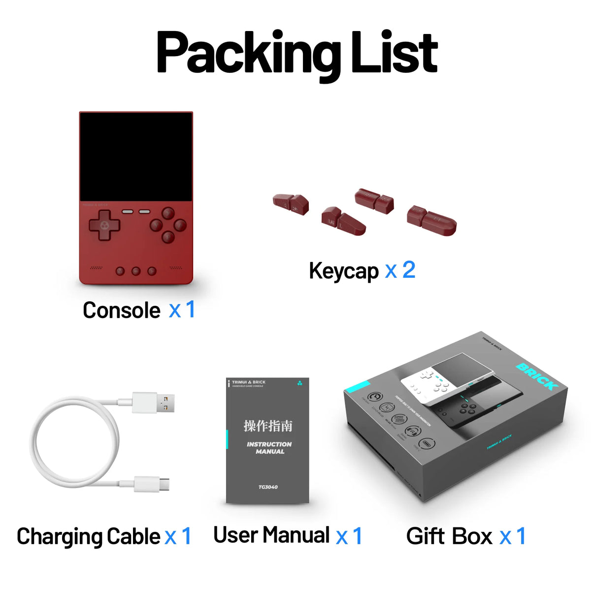 TrimUIBrick Retro Handheld Console 3.2" IPS Linux-based retro gaming OS (CrossMix community firmware) 64GB | iGameConsole 2026 Premium | Supports GBA SNES PS1 17000+ Preloaded Games Plug and Play | Back to School Gift for Kids Adults Dad