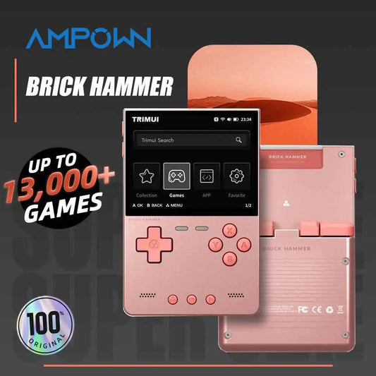 TrimUIBrick Retro Handheld Console 3.2" IPS Linux-based retro gaming OS (CrossMix community firmware) 64GB | iGameConsole 2026 Flagship | Supports GBA SNES PS1 1000+ Preloaded Games Plug and Play | Back to School Gift for Kids Adults Dad
