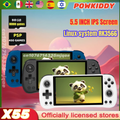 X55 Retro Handheld Console 5.5" IPS Linux-based retro gaming OS 64GB | iGameConsole 2026 Flagship | Supports GBA SNES PS1 PSP 92000+ Preloaded Games Plug and Play | Back to School Gift for Kids Adults Dad | 64GB Extended Library Edition