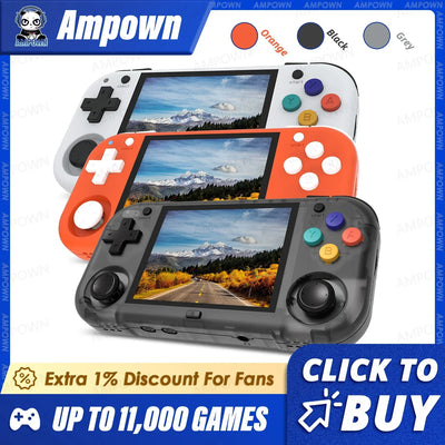 Ampown XU Mini M Handheld Listing | Crystal Black, Orange & Grey | 64G or 128G