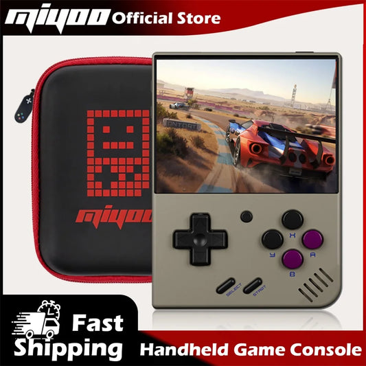 MiyooMini+ Retro Handheld Console 3.5" IPS Linux-based retro gaming OS (OnionOS community firmware) 64GB | iGameConsole 2026 Budget-Friendly | Supports GBA SNES PS1 1000+ Preloaded Games Plug and Play