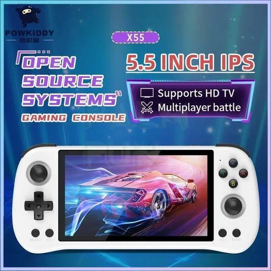 X55 Retro Handheld Console 5.5" IPS Linux-based retro gaming OS 64GB | iGameConsole 2026 Premium | Supports GBA SNES PS1 PSP 61000+ Preloaded Games Plug and Play | Back to School Gift for Kids Adults Dad | 64GB Extended Library Edition