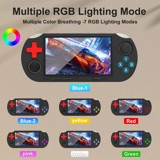GameinjaANS13 Retro Handheld Console 4.5" IPS Linux-based retro gaming OS 64GB | iGameConsole 2026 Mid-Range | Supports GBA SNES PS1 1000+ Preloaded Games Plug and Play | Back to School Gift for Kids Adults Dad