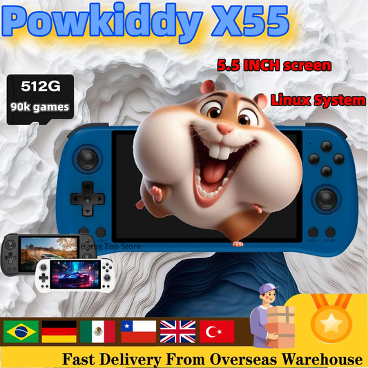 X55 Retro Handheld Console 5.5" IPS Linux-based retro gaming OS 64GB | iGameConsole 2026 Premium | Supports GBA SNES PS1 PSP 90000+ Preloaded Games Plug and Play | Back to School Gift for Kids Adults Dad