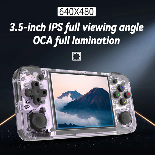 RG35XX+ Retro Handheld Console 3.5" IPS Linux-based retro gaming OS (muOS community firmware) 64GB | iGameConsole 2026 Premium | Supports GBA SNES PS1 PSP NDS MAME 11000+ Preloaded Games Plug and Play | Back to School Gift for Kids Adults Dad