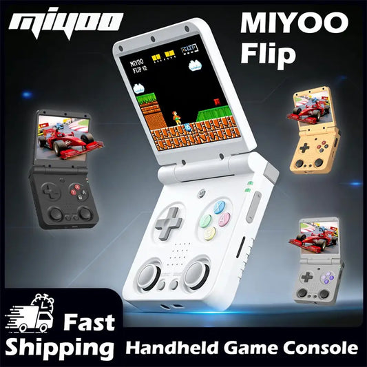 MiyooFlip Retro Handheld Console 2.8" IPS Linux-based retro gaming OS 64GB | iGameConsole 2026 Flagship | Supports GBA SNES PS1 1000+ Preloaded Games Plug and Play | Back to School Gift for Retro Gamers Adults Collectors | Offline Single Player Gaming