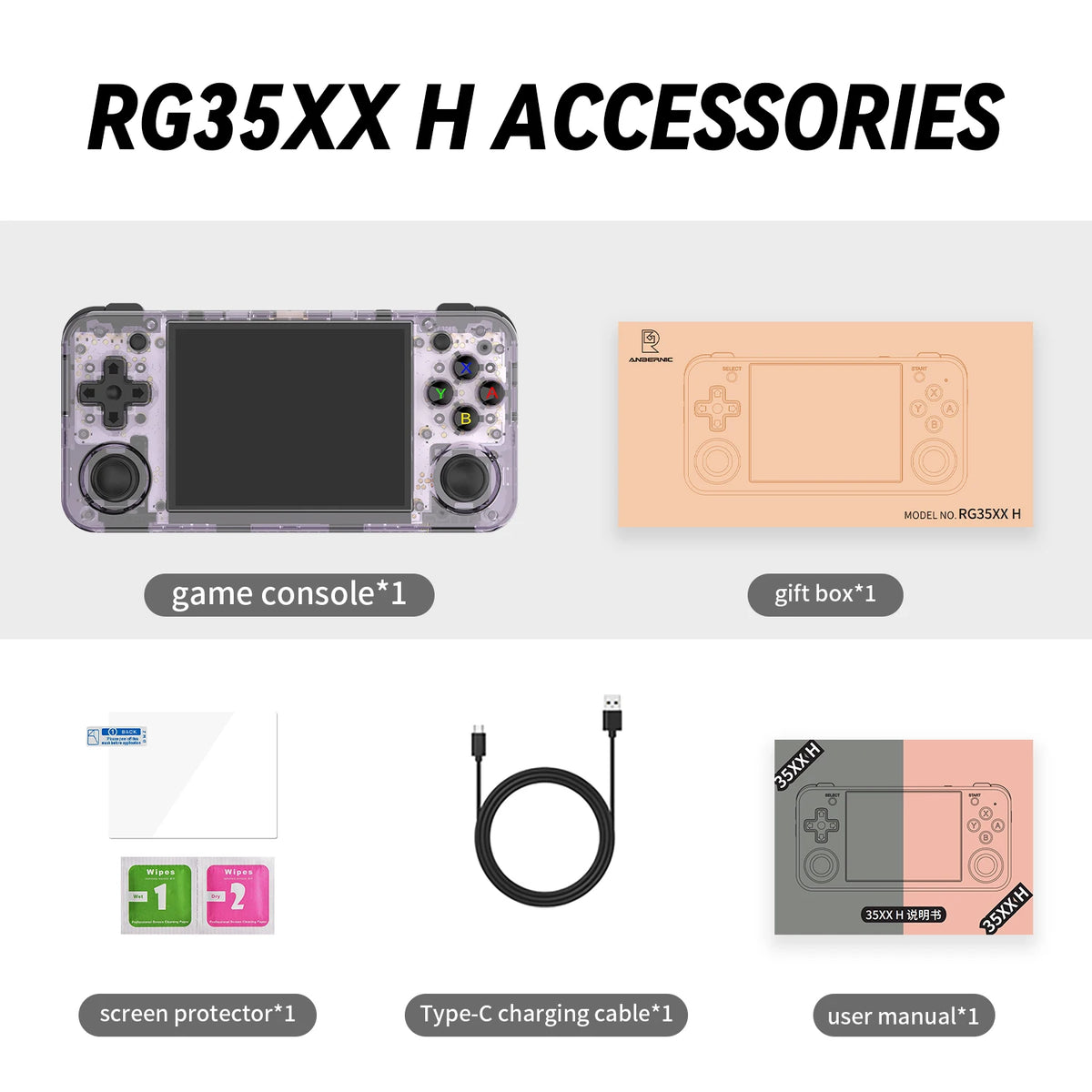 RG35XX+ Retro Handheld Console 3.5" IPS Linux-based retro gaming OS (muOS community firmware) 64GB | iGameConsole 2026 Premium | Supports GBA SNES PS1 PSP 5000+ Preloaded Games Plug and Play | Back to School Gift for Kids Adults Dad