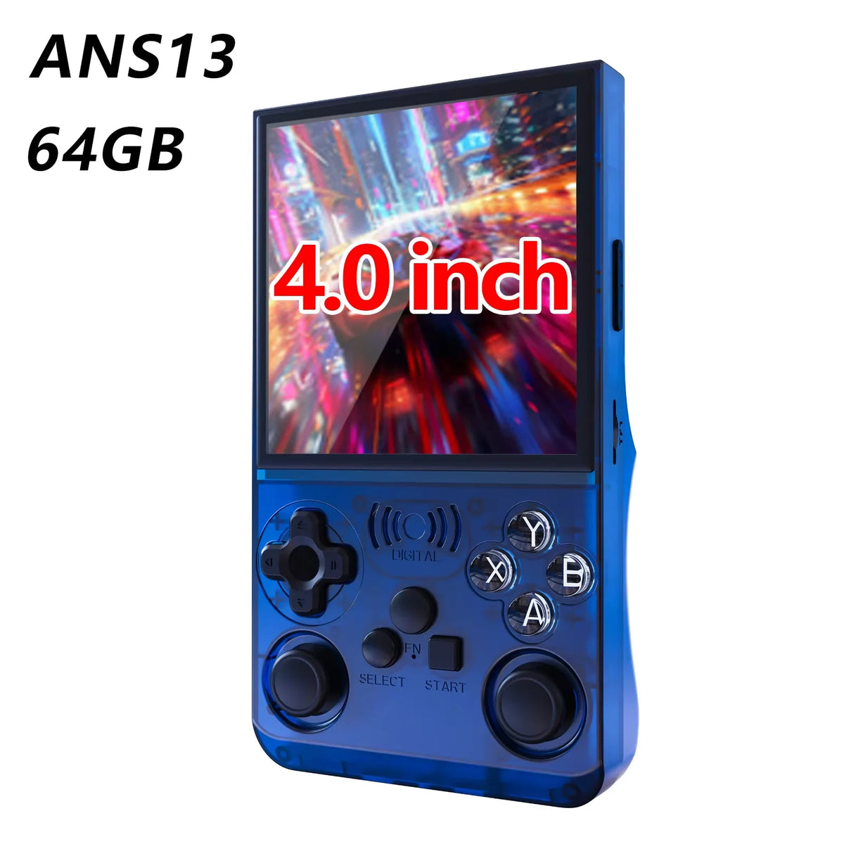GameinjaANS13 Retro Handheld Console 4.0" IPS Linux-based retro gaming OS 64GB | iGameConsole 2026 Budget-Friendly | Supports GBA SNES PS1 1000+ Preloaded Games Plug and Play | Back to School Gift for Kids Adults Dad | Available in Multiple Colors Styles