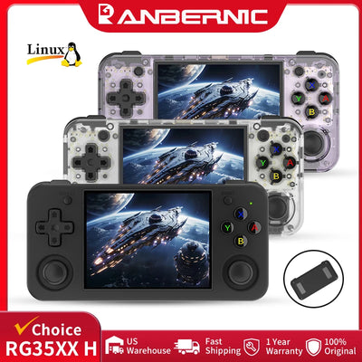ANBERNIC RG35XX H Horizontal Retro Handheld Console | 32G, 64G & New64G Choices | Three Colors | iGameConsole