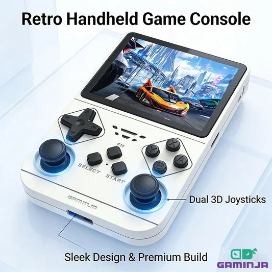GameinjaANS13 Retro Handheld Console 3.5" IPS Linux-based retro gaming OS 64GB | iGameConsole 2026 Budget-Friendly | Supports GBA SNES PS1 1000+ Preloaded Games Plug and Play | Back to School Gift for Kids Adults Dad