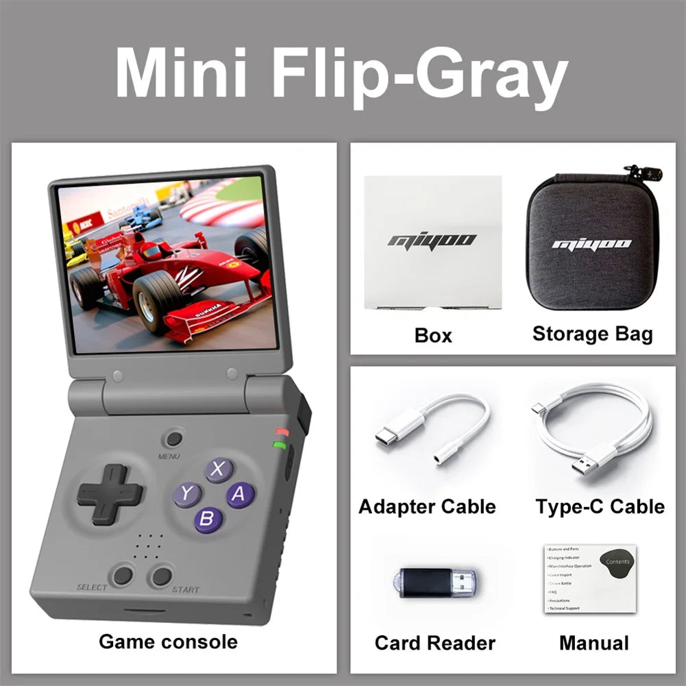MiyooMini+ Retro Handheld Console 2.8" IPS Linux-based retro gaming OS (OnionOS community firmware) 64GB | iGameConsole 2026 Premium | Supports GBA SNES PS1 N64 PSP DS Preloaded Games Plug and Play | Back to School Gift for Retro Gamers Adults Collectors