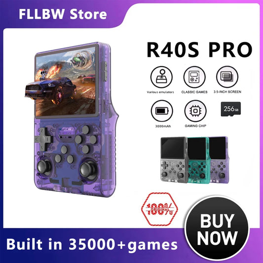 FLLBW Retro Handheld Console 3.5" IPS Linux-based retro gaming OS 256GB | iGameConsole 2026 Budget-Friendly | Supports GBA SNES PS1 N64 PSP NDS 35000+ Preloaded Games Plug and Play | Back to School Gift for Kids Adults Dad | 256GB Extended Library Edition