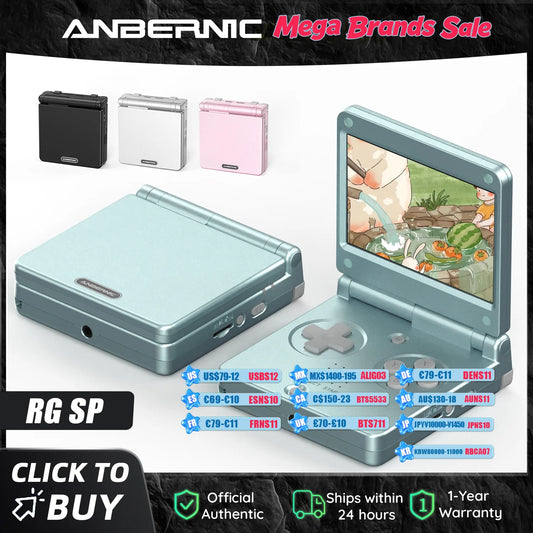 Anbernic Retro Handheld Console 3.4" IPS Linux-based retro gaming OS 64GB | iGameConsole 2026 Premium | Supports GBA SNES PS1 1000+ Preloaded Games Plug and Play | Back to School Gift for Kids Adults Dad | WiFi Enabled | Online Multiplayer