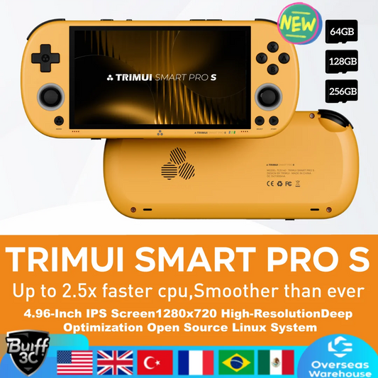 TrimUISmart Retro Handheld Console 4.96" IPS Linux-based retro gaming OS (CrossMix community firmware) 64GB | iGameConsole 2026 Flagship | Supports GBA SNES PS1 13000+ Preloaded Games Plug and Play | Back to School Gift for Kids Adults Dad