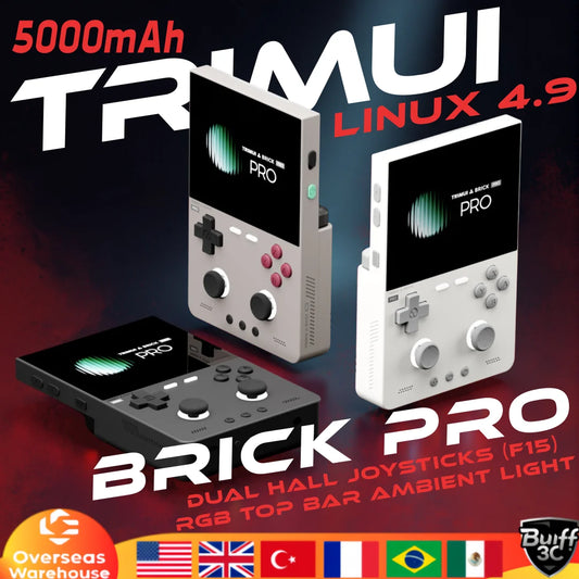 TrimUIBrick Retro Handheld Console 3.95" IPS Linux-based retro gaming OS (CrossMix community firmware) 64GB | iGameConsole 2026 Premium | Supports GBA SNES PS1 N64 64000+ Preloaded Games Plug and Play | Back to School Gift for Kids Adults Dad