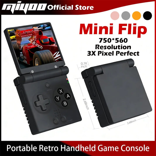 MiyooMini+ Retro Handheld Console 2.8" IPS Linux-based retro gaming OS (OnionOS community firmware) 64GB | iGameConsole 2026 Premium | Supports GBA SNES PS1 1000+ Preloaded Games Plug and Play | Back to School Gift for Retro Gamers Adults Collectors