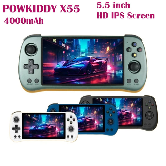 X55 Retro Handheld Console 5.5" IPS Linux-based retro gaming OS 64GB | iGameConsole 2026 Flagship | Supports GBA SNES PS1 1000+ Preloaded Games Plug and Play | Back to School Gift for Kids Adults Dad | 64GB Extended Library Edition