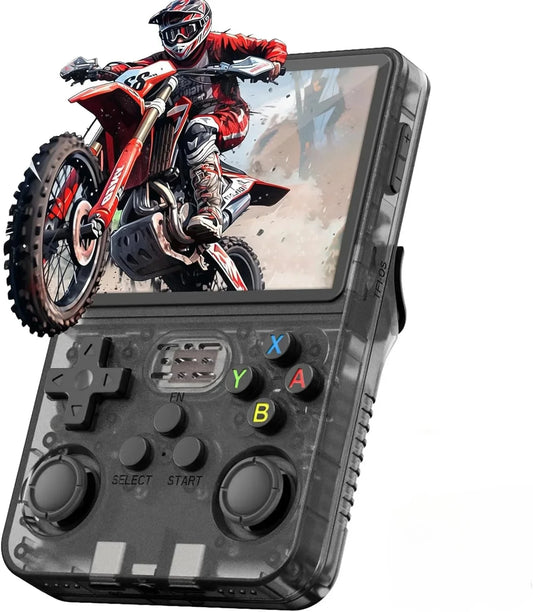 R36S Retro Handheld Console 3.5" IPS Linux-based retro gaming OS (ArkOS community firmware) 64GB | iGameConsole 2026 Budget-Friendly | Supports GBA SNES PS1 20000+ Preloaded Games Plug and Play | Back to School Gift for Kids Adults Dad