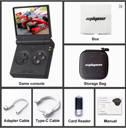 MiyooMini+ Retro Handheld Console 2.8" IPS Linux-based retro gaming OS (OnionOS community firmware) 64GB | iGameConsole 2026 Premium | Supports GBA SNES PS1 8000+ Preloaded Games Plug and Play | Back to School Gift for Retro Gamers Adults Collectors