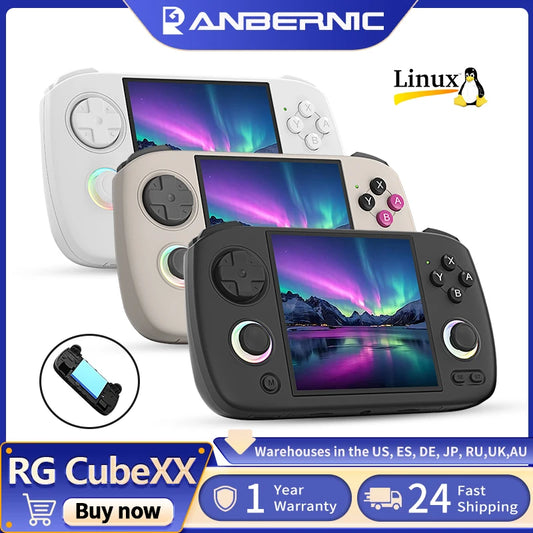 RGCubeXX Retro Handheld Console 3.95" IPS Linux-based retro gaming OS (muOS community firmware) 64GB | iGameConsole 2026 Premium | Supports GBA SNES PS1 5000+ Preloaded Games Plug and Play | Back to School Gift for Retro Gamers Adults Collectors