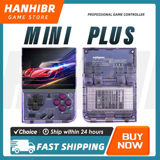 MiyooMini+ Retro Handheld Console 3.5" IPS Linux-based retro gaming OS (OnionOS community firmware) 64GB | iGameConsole 2026 Mid-Range | Supports GBA SNES PS1 25000+ Preloaded Games Plug and Play | Back to School Gift for Retro Gamers Adults Collectors