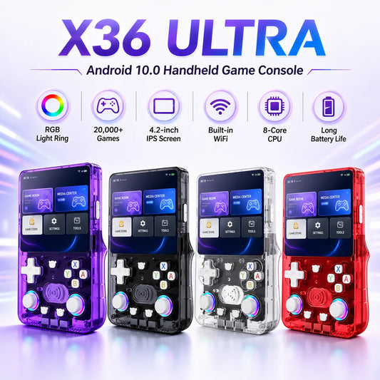 iGameConsole X36 Retro Handheld Console 4.2" IPS Linux-based retro gaming OS 64GB+ | iGameConsole 2026 Premium | Supports GBA SNES PS1 1000+ Preloaded Games Plug and Play | Back to School Gift for Kids Adults Dad | WiFi Enabled