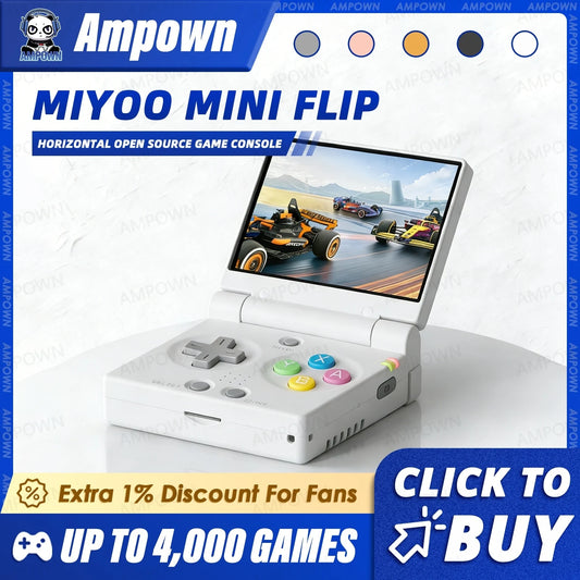 MiyooMini+ Retro Handheld Console 2.8" IPS Linux-based retro gaming OS (OnionOS community firmware) 64GB | iGameConsole 2026 Premium | Supports GBA SNES PS1 4000+ Preloaded Games Plug and Play | Back to School Gift for Retro Gamers Adults Collectors