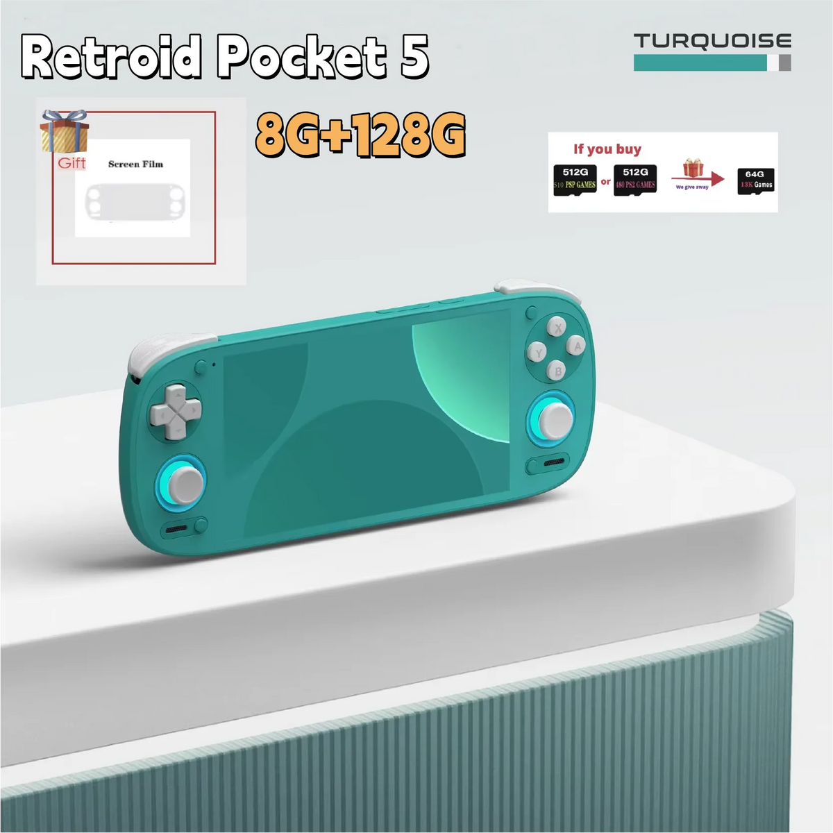 RP5 Retro Handheld Console 5.5" IPS Android retro handheld 64GB | iGameConsole 2026 Flagship | Supports GBA SNES NES PS1 N64 PSP 70000+ Preloaded Games Plug and Play | Back to School Gift for Retro Gamers Collectors Enthusiasts
