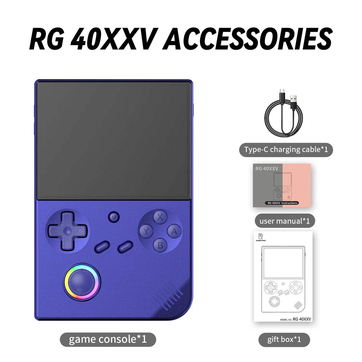 RG40XX Retro Handheld Console Linux-based retro gaming OS (muOS community firmware) 64GB | iGameConsole 2026 Flagship | Supports GBA SNES PS1 5000+ Preloaded Games Plug and Play | Back to School Gift for Retro Gamers Adults Collectors