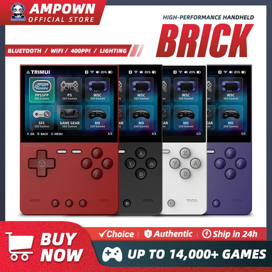TrimUIBrick Retro Handheld Console 3.2" IPS Linux-based retro gaming OS (CrossMix community firmware) 64GB | iGameConsole 2026 Flagship | Supports GBA SNES PS1 14000+ Preloaded Games Plug and Play | Back to School Gift for Kids Adults Dad