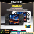 RGB30 Retro Handheld Console 4" IPS Linux-based retro gaming OS (ArkOS community firmware) 64GB | iGameConsole 2026 Flagship | Supports GBA SNES PS1 PSP 80000+ Preloaded Games Plug and Play | Back to School Gift for Kids Adults Dad | WiFi Enabled