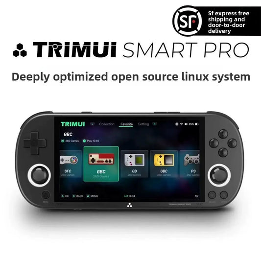 TrimUISmart Retro Handheld Console Linux-based retro gaming OS (CrossMix community firmware) 64GB | iGameConsole 2026 Flagship | Supports GBA SNES PS1 1000+ Preloaded Games Plug and Play | Back to School Gift for Kids Adults Dad