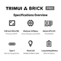 TrimUIBrick Retro Handheld Console 3.95" IPS Linux-based retro gaming OS (CrossMix community firmware) 64GB | iGameConsole 2026 Premium | Supports GBA SNES PS1 1000+ Preloaded Games Plug and Play | Back to School Gift for Kids Adults Dad