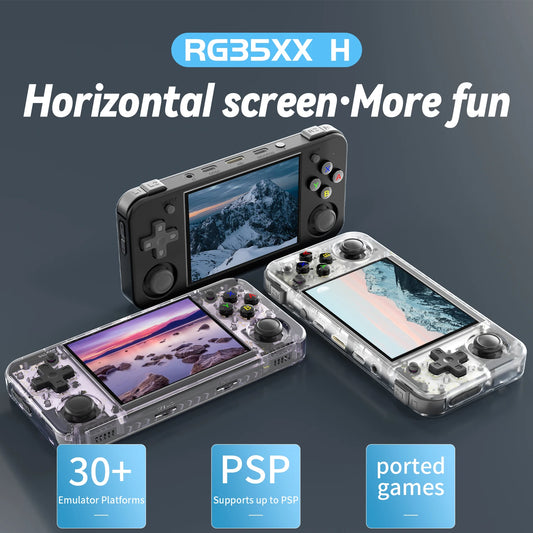 RG35XX+ Retro Handheld Console 3.5" IPS Linux-based retro gaming OS (muOS community firmware) 64GB | iGameConsole 2026 Premium | Supports GBA SNES PS1 1000+ Preloaded Games Plug and Play | Back to School Gift for Kids Adults Dad