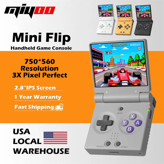 MIYOO Retro Handheld Console 2.8" IPS Linux-based retro gaming OS (OnionOS community firmware) 64GB | iGameConsole 2026 Mid-Range | Supports GBA SNES PS1 4000+ Preloaded Games Plug and Play | Back to School Gift for Retro Gamers Adults Collectors