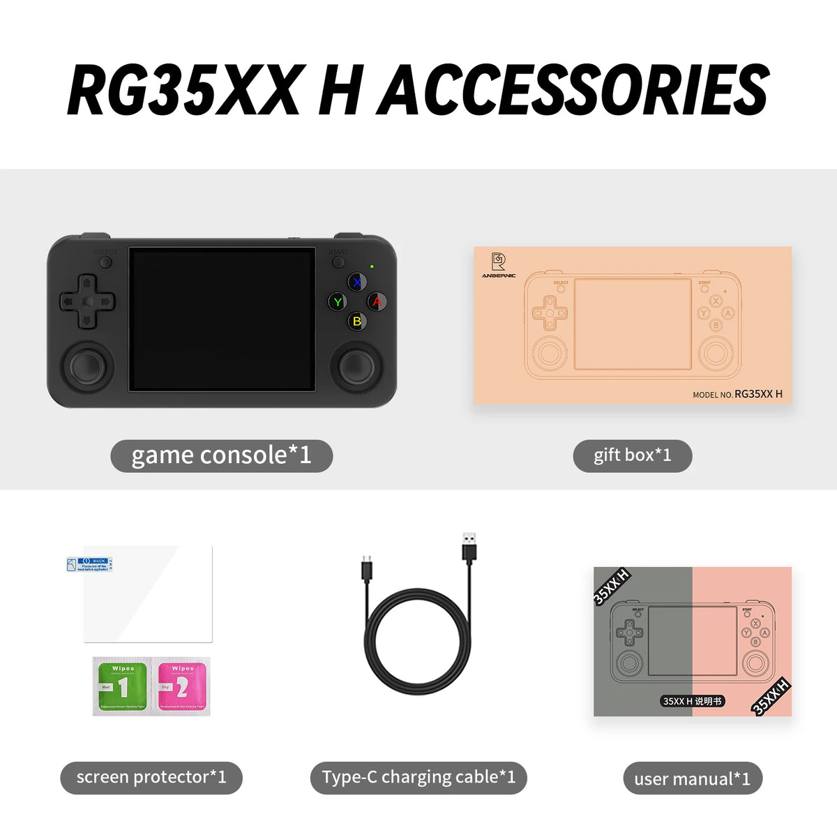 RG35XX+ Retro Handheld Console 3.5" IPS Linux-based retro gaming OS (muOS community firmware) 64GB | iGameConsole 2026 Mid-Range | Supports GBA SNES PS1 5000+ Preloaded Games Plug and Play | Back to School Gift for Kids Adults Dad