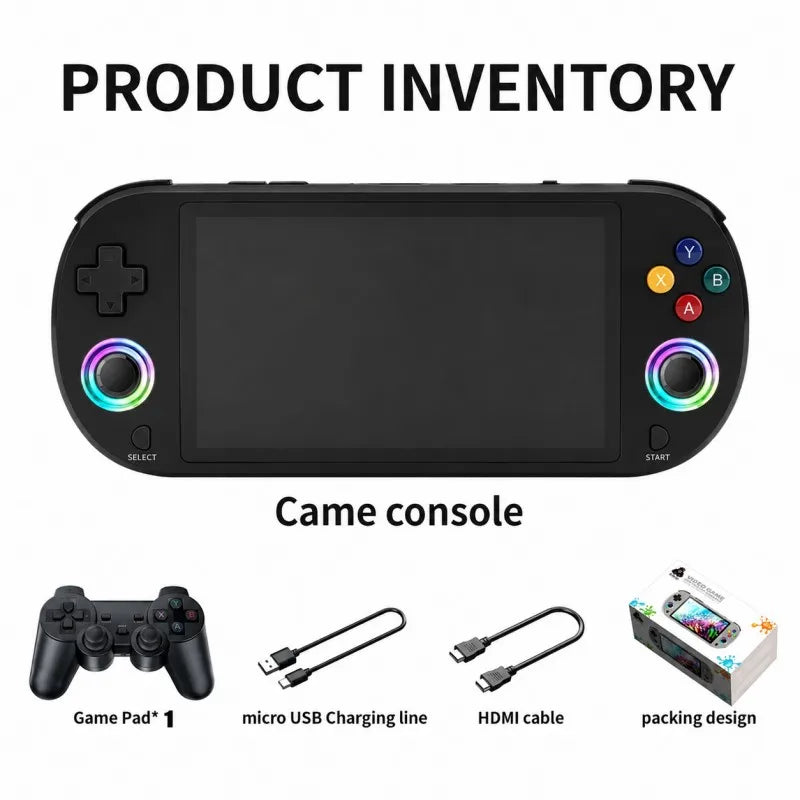M22Pro Retro Handheld Console 5" IPS Linux-based retro gaming OS 64GB | iGameConsole 2026 Premium | Supports GBA SNES PS1 1000+ Preloaded Games Plug and Play | Back to School Gift for Kids Adults Dad | GBA SNES PS1 PSP NDS Plug and Play Ready Out of Box