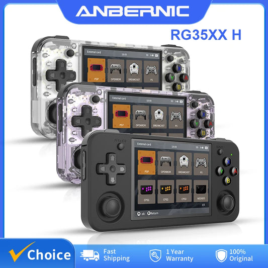 RG35XX+ Retro Handheld Console 3.5" IPS Linux-based retro gaming OS (muOS community firmware) 64GB | iGameConsole 2026 Flagship | Supports GBA SNES PS1 PSP NDS MAME 2000+ Preloaded Games Plug and Play | Back to School Gift for Kids Adults Dad