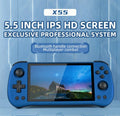 X55 Retro Handheld Console 5.5" IPS Linux-based retro gaming OS 64GB | iGameConsole 2026 Flagship | Supports GBA SNES PS1 1000+ Preloaded Games Plug and Play | Back to School Gift for Kids Adults Dad | 64GB Extended Library Edition