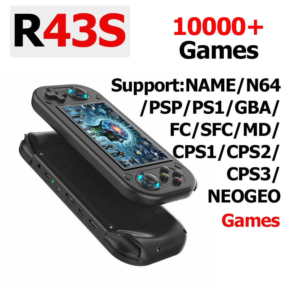 iGameConsole R43S Retro Handheld Console 4.3" IPS Linux-based retro gaming OS 64GB | iGameConsole 2026 Premium | Supports GBA SNES PS1 1000+ Preloaded Games Plug and Play | Back to School Gift for Kids Adults Dad