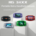 RG34XX Retro Handheld Console 3.4" IPS Linux-based retro gaming OS 64GB | iGameConsole 2026 Flagship | Supports GBA SNES PS1 1000+ Preloaded Games Plug and Play | Back to School Gift for Kids Adults Dad | WiFi Enabled | Online Multiplayer