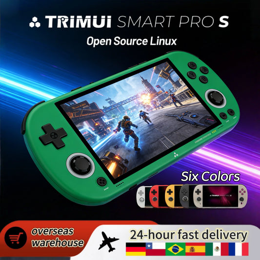 TrimUISmartPro Retro Handheld Console 4.96" IPS Linux-based retro gaming OS (CrossMix community firmware) 64GB | iGameConsole 2026 Premium | Supports GBA SNES PS1 N64 64000+ Preloaded Games Plug and Play