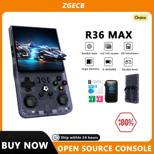 R36MAX Retro Handheld Console 3.5" IPS Linux-based retro gaming OS (ArkOS community firmware) 64GB+ | iGameConsole 2026 Mid-Range | Supports GBA SNES PS1 N64 PSP Preloaded Games Plug and Play | Back to School Gift for Retro Gamers Adults Collectors