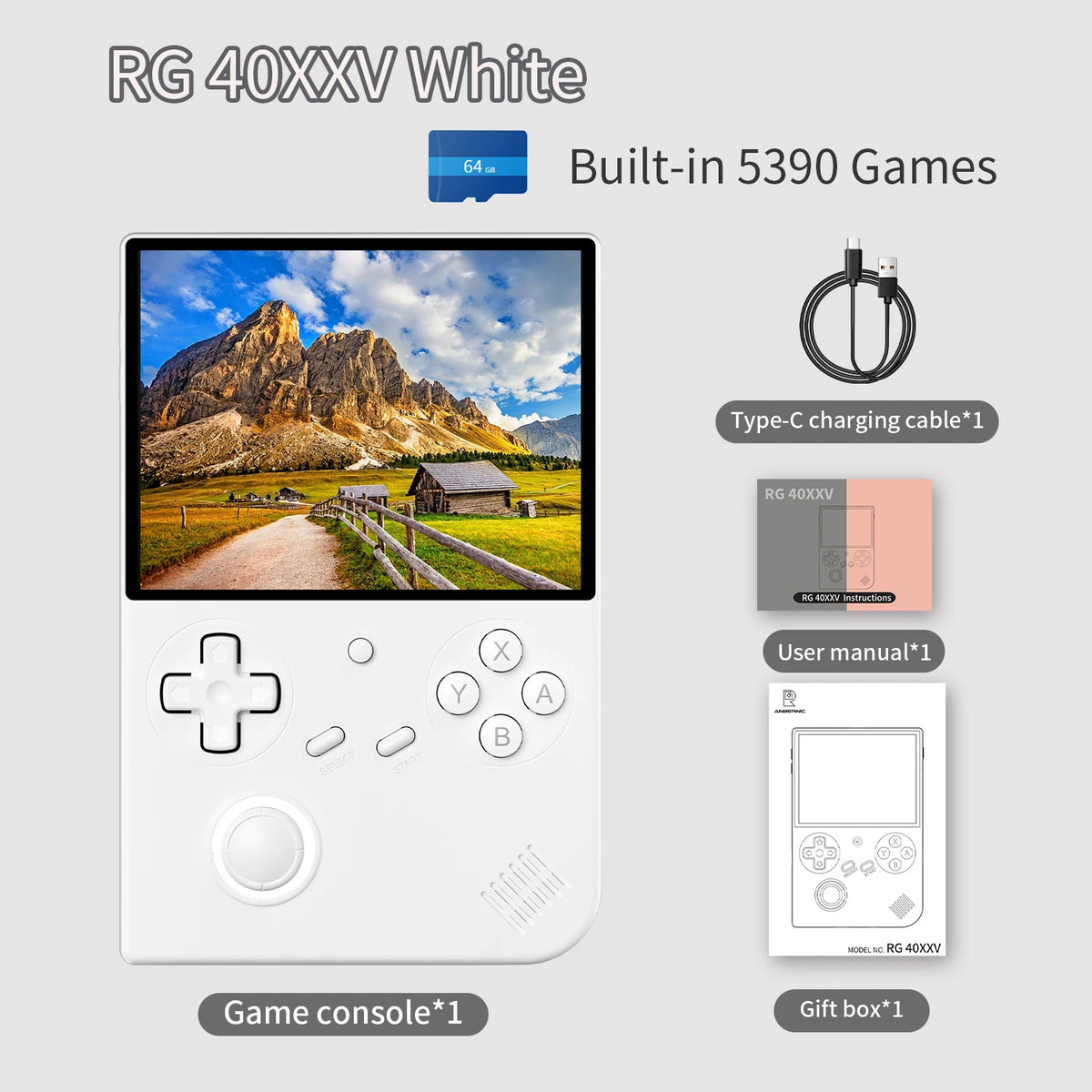 RG35XX+ Retro Handheld Console Linux-based retro gaming OS (muOS community firmware) 64GB | iGameConsole 2026 Premium | Supports GBA SNES PS1 5000+ Preloaded Games Plug and Play | Back to School Gift for Kids Adults Dad | 64GB Extended Library Edition