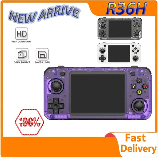 R36H Retro Handheld Console 3.5" IPS Linux-based retro gaming OS (ArkOS community firmware) 64GB | iGameConsole 2026 Premium | Supports GBA SNES PS1 1000+ Preloaded Games Plug and Play | Back to School Gift for Retro Gamers Adults Collectors