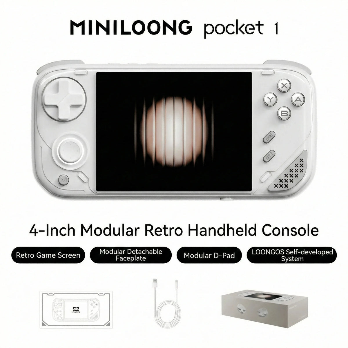 iGameConsole MINILOONG Retro Handheld Console 4" IPS Linux-based retro gaming OS 64GB | iGameConsole 2026 Premium | Supports GBA SNES PS1 14000+ Preloaded Games Plug and Play | Back to School Gift for Kids Adults Dad